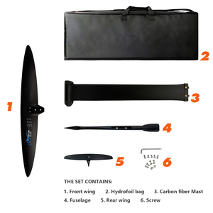 ART V2 939 Power Carbon Hydrofoil <b>Board</b> Set 900sqcm Surfing System With GY82 Mast 643mm Forefront Fuselage 359 Rear Wing ART V2 - Product Image 6