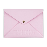Porte-cartes de mahjong en cuir PU vegan, organiseur de cartes de mahjong, étui pour cartes de mahjong, accessoires de mahjong pour soirée de jeu, cadeau pour les amateurs de mahjong