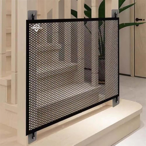 Barrière d'escalier en maille, barrières d'escalier pour chiens 180x72cm avec 4 crochets et 2 poteaux, barrière d'escalier de sécurité pliable portable - Product Image 1