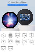 AIsmartlink Waveshare Écran tactile rond de 5 pouces, résolution 1080 * 1080, tactile 10 points, compatible avec Raspberry Pi 5