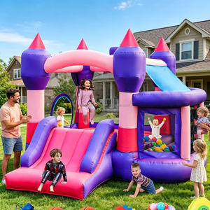Château gonflable commercial de petite taille en PVC de haute qualité, personnalisé pour le divertissement des enfants et la location commerciale - Product Image 1