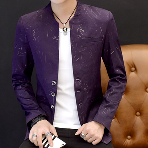 เสื้อสูททรงสลิมฟิตสำหรับผู้ชาย,แจ็กเก็ตทรงพอดีตัวสำหรับฤดูใบไม้ผลิและฤดูใบไม้ร่วงปี2022เสื้อโค้ทและแจ็กเก็ตของผู้ชาย - Product Image 2