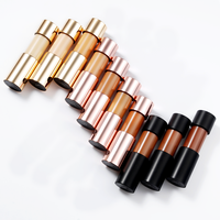 10 couleurs rose doré noir rond produit de maquillage marque privée maquillage liquide imperméable à l'eau fond de teint