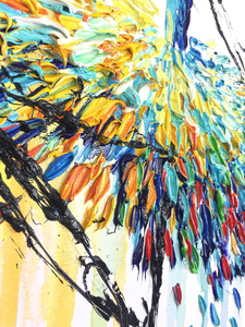 Dipinto Moderno Astratto di Ballerina Oversize, Olio su Tela Fatto a Mano con Cornice - Product Image 3