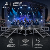 Plateforme de scène portable en alliage d'aluminium de haute qualité, structure modulaire pour concerts en plein air, vente en gros