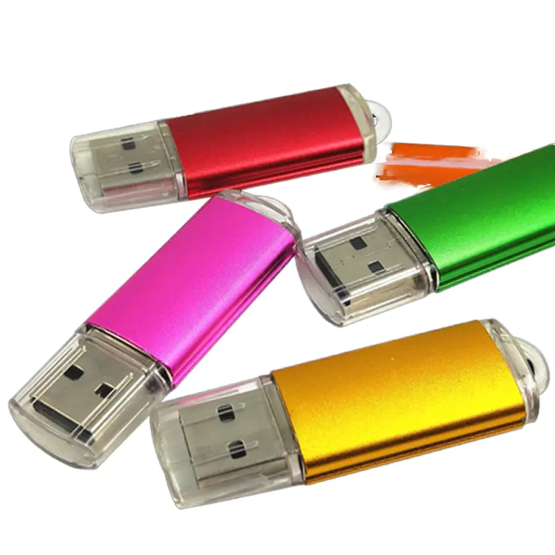 Özel renk Metal USB Flash sürücü/USB sopa popüler 64GB Memory Stick 32GB USB 2.0 kalem kartı 1GB 8GB 16GB 32GB mevcut