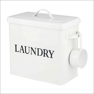 Haushalts stahl Metall Waschpulver Lagerung Blechdose - Product Image 1