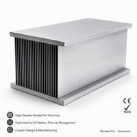 Dissipateur thermique à convection forcée extrudé pour soudure époxy thermique, à faible résistance thermique, pour convertisseurs DC-DC et amplificateurs de puissance
