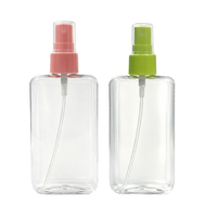 Flacon pulvérisateur carré plat en PET, col 18 mm, brume fine, pour emballage cosmétique, soins de la peau, parfum, couleur personnalisée, OEM - Vente chaude