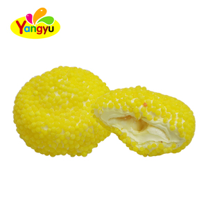 Factory Price Soft <strong>Orange</strong> Filled Marshmallow <strong>Pop</strong> with Sweet Sugar Coating - Product Image 2