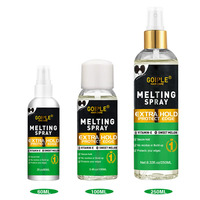 Spray fondant de marque privée invisible pour perruques en dentelle séchage rapide spray de colle adhésive étanche à l'eau pour morceau de cheveux 60ml 100ml 250ml