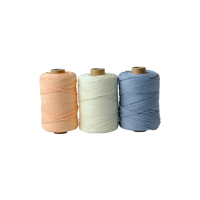 Fil à crocheter Ropemate 1,5 mm en coton pur, fil rond pour sacs faits main, bijoux et tricot DIY