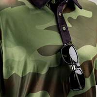 Polo de Golf con Estampado de Camuflaje, Moderno, de Alta Calidad, Transpirable, de Secado Rápido, que Absorbe la Humedad, con Logotipo Bordado Personalizado