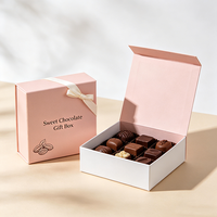 Boîtes d'emballage de chocolats de luxe personnalisées et recyclables, ensembles avec pelliculage mat à feuille d'or pour mariage, boîte à chocolats de type livre pour occasions festives