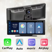 Caméra de tableau de bord universelle à écran tactile de 10 pouces avec enregistrement avant et arrière, caméra de recul avec WiFi pour tout véhicule