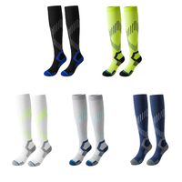 Chaussettes de compression pour le football et le soccer pour hommes, antidérapantes, longues, au-dessus du genou, technique sans couture pour les sports de plein air et la salle de sport