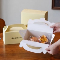 Boîtes cadeaux rigides en carton de style luxueux pour pâtisserie, gâteaux, gaufres, desserts avec poignée