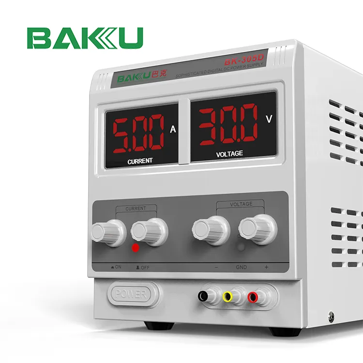 BAKU BK-305D Best Quality High Density of Energy Adjustable Dc Power Supply 150 Watt 30 V 30v 5a Multiple Output Power Supply