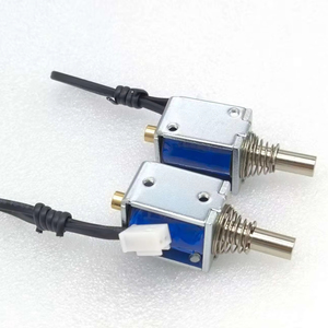 迷你3V 6V 12V 24v电磁铁门锁5% 占空比开放式框架电磁阀推动电子元件 - Product Image 1