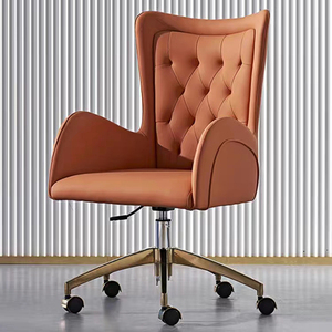 Muebles de oficina modernos <span class=keywords><strong>Silla</strong></span> de oficina de cuero giratoria con marco dorado de lujo para <span class=keywords><strong>escritorio</strong></span> de computadora <span class=keywords><strong>Silla</strong></span> de habitación de oficina - Product Image 5