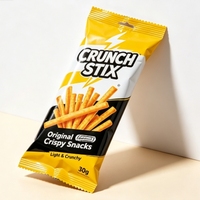 Sachet personnalisé imprimé 30g pour snacks, scellé au dos, en plastique, qualité alimentaire, anti-humidité, pour friandises croustillantes et frites