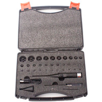 Kit de viseur laser rechargeable professionnel LUGER avec 32 adaptateurs de 0,17 à 12 pouces, rouge ou vert lumineux avec interrupteur à bouton