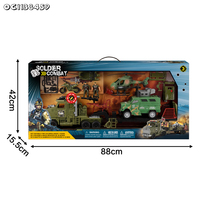 Voiture militaire jouets camion moto hélicoptère Pvc Mini jouets jeux petits soldats de l'armée jouets en plastique figurine modèle pour les enfants