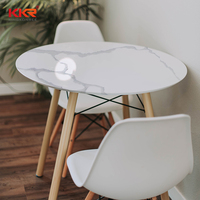 Tables populaires pour les restaurants, ensemble chaise et table de café, table en marbre désertique, salle à manger