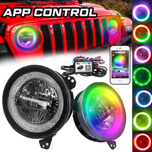 Super alta calidad 9 pulgadas redondo Led faros de repuesto Daros Led Ojo De Angel 60W 9 "Led faro Rgb Halo para Jeep Jl - Product Image 2