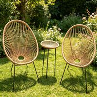 Chaise d'extérieur pliante multifonctionnelle en rotin, design champêtre contemporain, étanche, pour jardin, balcon, cour (2026)