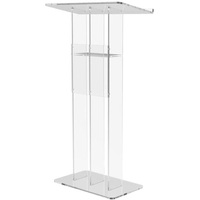 Pupitre transparent en plexiglas à podium transparent facile à assembler pour événement, mariage, débat, discours, école