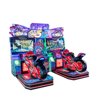 Machine de jeu d'arcade de course de moto simulateur de réalité virtuelle, entièrement automatique, de haute qualité, avec système de rédemption de billets, pour parcs colorés