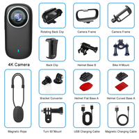 Mini caméra sportive WiFi 4K, caméra de moto, caméra de vélo, enregistreur DV étanche, attraction magnétique, caméra portable de plein air, petite caméra vidéo