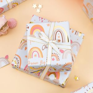 Papel de Regalo Arcoíris Boho con Lámina Dorada, 47.23 Pies Cuadrados, Ecológico, para Cumpleaños, San Valentín, Día de la Madre, Graduación, Boda - Product Image 6