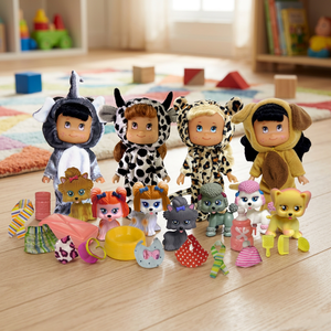 Muñeca Bebé de Vinilo Creativa de 27 cm con Biberón y Accesorios de Cuidado, Juguete de Simulación para Niños de 5 a 14 Años - Product Image 1