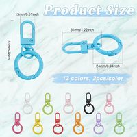 Gantungan Kunci Grosir Warna Permen dengan Pengait Snap, Cincin O, dan Rantai, dalam Jumlah Besar untuk Aksesoris DIY, Gantungan Tas, dan Gantungan Dompet