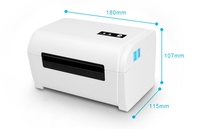 Impresora térmica de código de barras de escritorio de 4 pulgadas de alto rendimiento y bajo costo, impresora de etiquetas USB, máquina de código de barras, impresora térmica de etiquetas 4x6