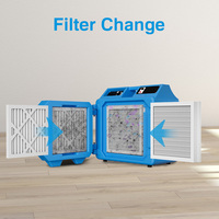 Épurateur d'air portatif de qualité supérieure pour la restauration de dommages causés par l'eau industrielle et commerciale Filtre à air sécheur Purificateur d'air de sous-sol