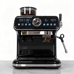 Macchina per Caffè Espresso di Alta Qualità con Ampio Pannello Touch, Pressione 20 Bar, per Caffè <span class=keywords><strong>Latte</strong></span> e Cappuccino, con Macinacaffè Integrato - Product Image 1
