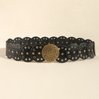 Ceinture à rivets rétro occidentale ZPE2978 - Ceinture ethnique médiévale pour femmes, convient aux robes, jeans et jupes