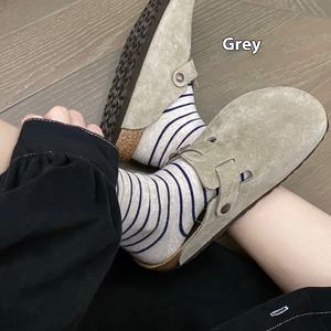 Zapatos de <span class=keywords><strong>Mujer</strong></span> con Suela de Corcho, Cuero Genuino, Plataforma de Corcho, Pantuflas Medias para Aumentar la Altura, Tallas 35-46, Disponibles, Estilo Casual, Sin Cordones - Product Image 2