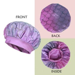 Bonnet de nuit en satin et maille pour bébé et enfant, doux et extensible, protège les cheveux fragiles contre les frisottis et la casse, cadeau promotionnel - Product Image 4