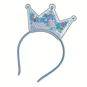 Diadema de Plástico con Corona de Princesa y Lentejuelas para Niñas y Bebés, Diseño de Arena Movediza, Accesorios para el Cabello para Fiestas Infantiles, Famosa en Internet - Product Image 4