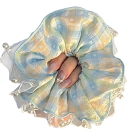 YAOYU Élastique à cheveux volumineux style coréen, couleurs macaron, pour filles, avec motif cœur et style français délicat, en caoutchouc