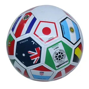 PVC Leather Foot Ball Country Flag 32 Panels Promotional Soccer Ball