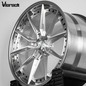 Jantes en alliage forgé Viorock Deep Concave 2 pièces, finition argent brossé, 5X112 5X120, 18 19 20 pouces, compatibles avec <span class=keywords><strong>BMW</strong></span>, Audi, Benz, Supra, Ford, Toyota - Product Image 2