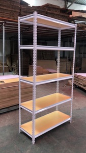 Mart — étagère de rangement en métal et acier inoxydable, rivet en bois, étagère à vêtements, pour la maison - Product Image 5