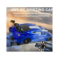Voiture de drift RC 4x4 haute vitesse télécommandée avec lumières LED, véhicule de course sportif, jouet RC 1/16, voiture de drift de simulation