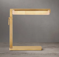 Lampe de table moderne en albâtre pour chambre à coucher, abat-jour en laiton, éclairage décoratif, design classique, LED pour salon, bureau, lampe de bureau