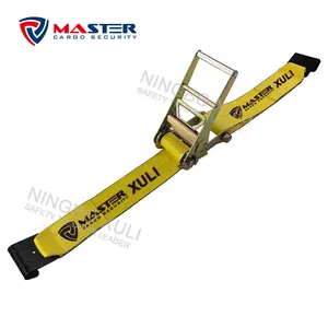 Xuli 4Inch Màu Vàng Ratchet Dây Đeo W/Móc Phẳng Hậu Cần Trailer Dây Đeo